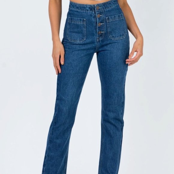 Princess Polly Vela Jeans NWT - Picture 1 of 7